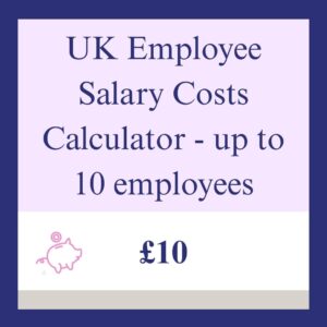 UK Employee Salary Costs Calculator Spreadsheet - up to 10 Employees