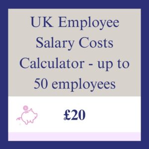 UK Employee Salary Costs Calculator Spreadsheet - up to 50 Employees