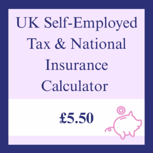 Self-Employed Tax and National Insurance Excel Spreadsheet Calculator