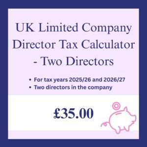 UK Limited Company Director Tax Calculator - Two Directors